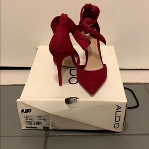 Aldo states ankle-tie stilettos - dark red